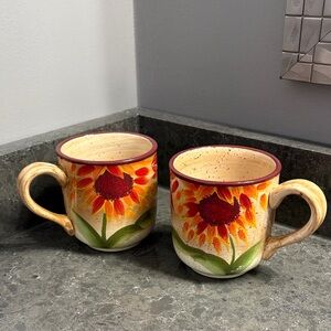 Pfaltzgraff Pair of “Evening Sun” Ceramic Mugs. 20 Ounces